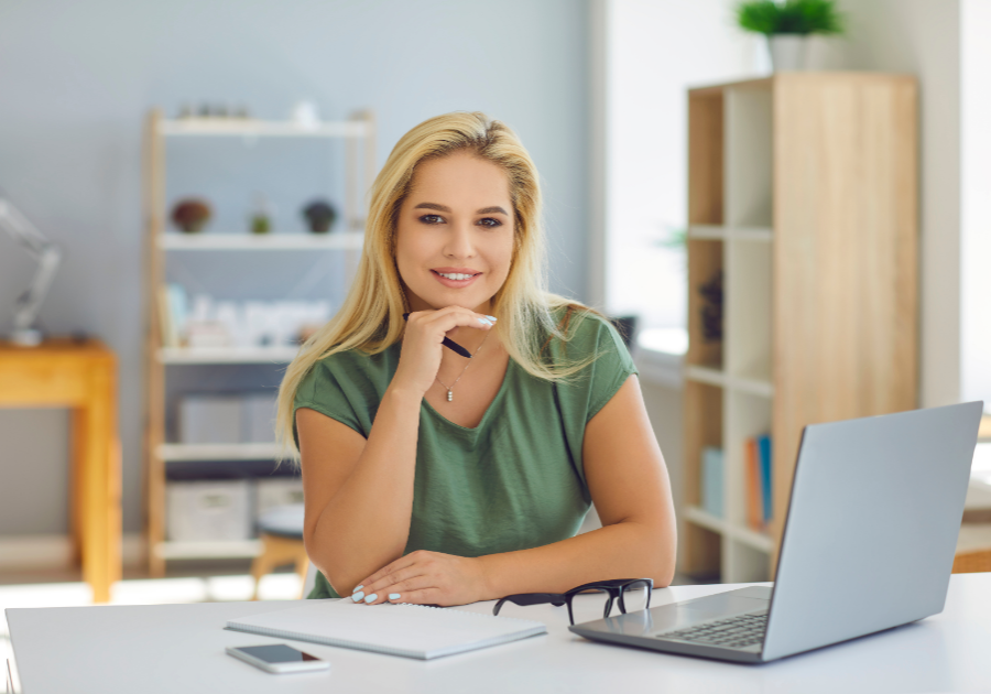 Picture of Female at desk